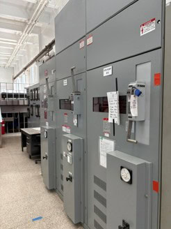 Electrical control panels for Waukegan infrastructure projects.