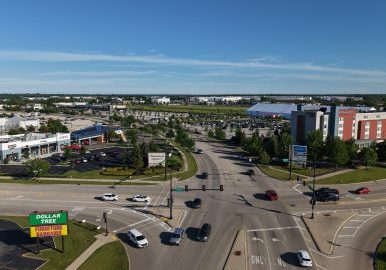 Waukegan road construction and community improvement project in progress.